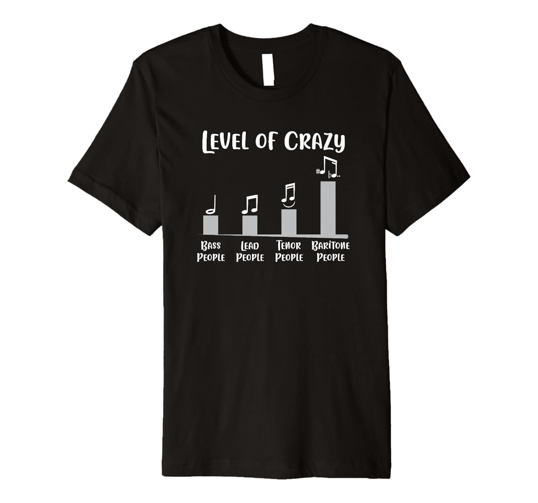 Amazon.com: Level of Crazy Barbershop Singer Bass Lead Tenor
